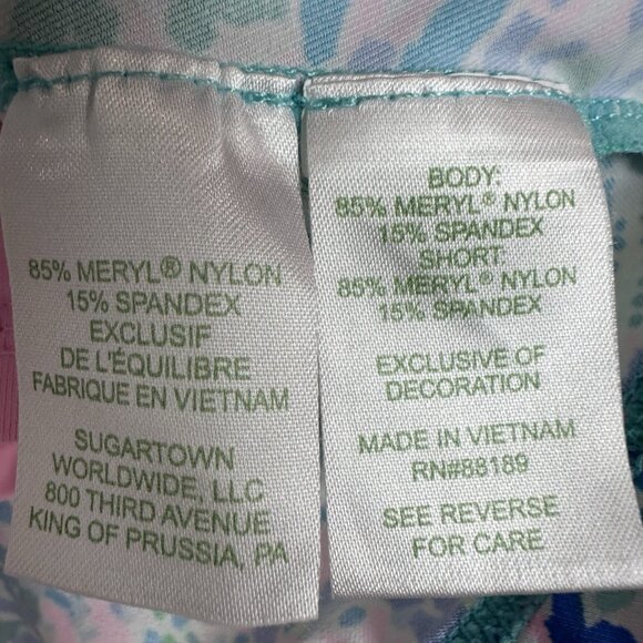 Lilly Pulitzer Aila Skort UPF 50+ Surf Blue Soleil It On Me Blue Aqua Pink XS - Picture 7 of 8